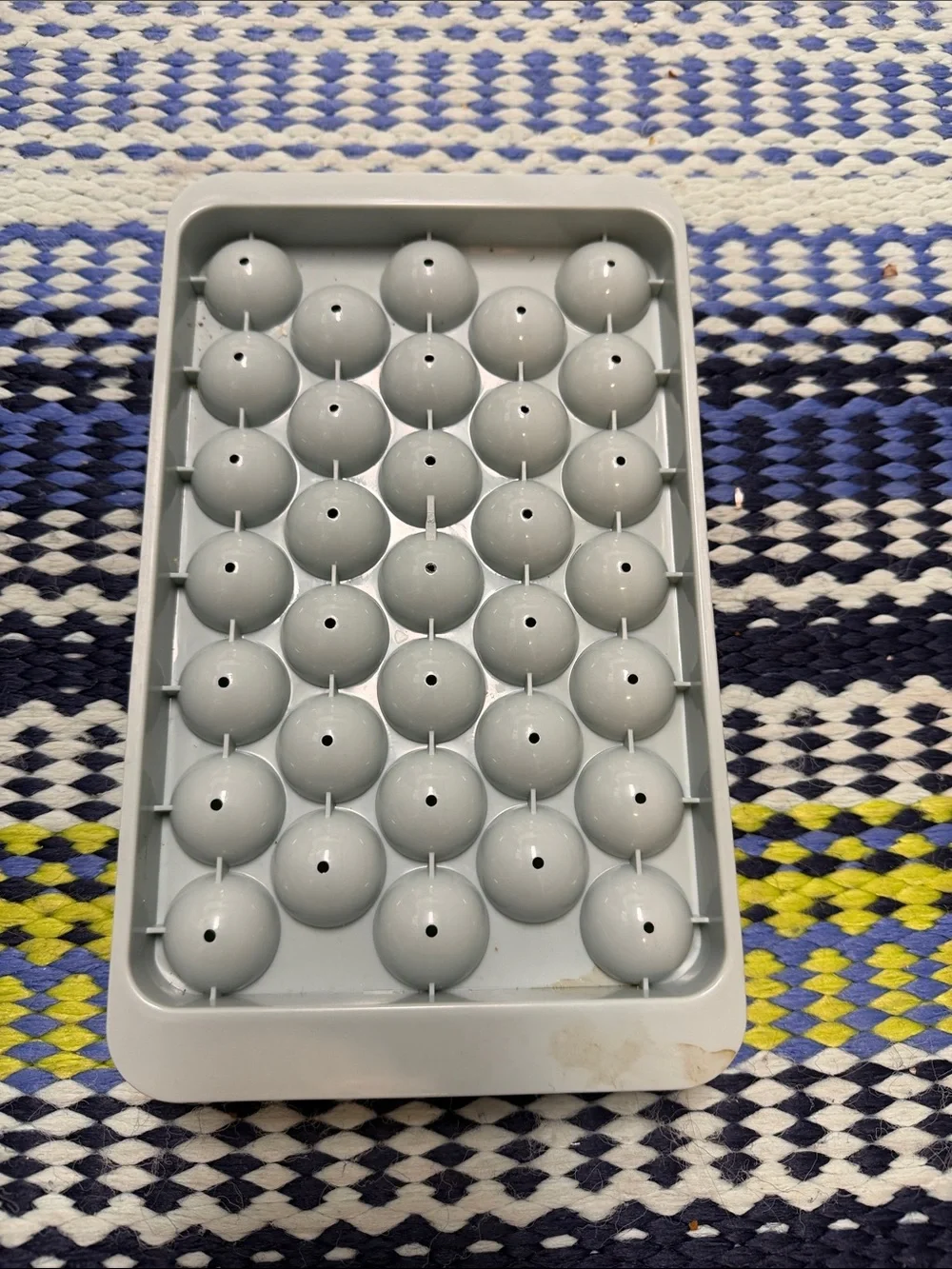 Grey Hard Shell Ice Ball Mold Tray for Slow-Melt Spheres